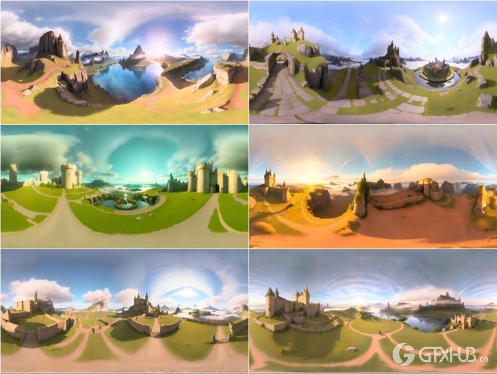 45个HDRI数字绘画风景360°全景贴图 HDRI Breathtaking Digital Landscapes