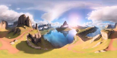 45个HDRI数字绘画风景360°全景贴图 HDRI Breathtaking Digital Landscapes
