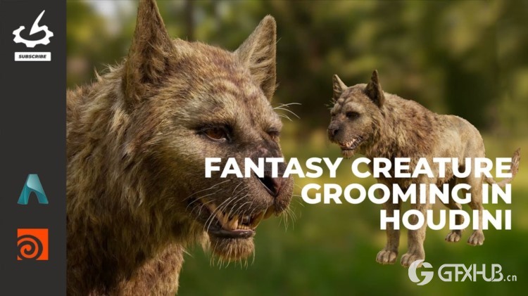 【中文字幕】Houdini 幻想生物修饰技巧 Fantasy Creature Grooming in Houdini