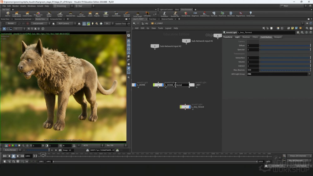 【中文字幕】Houdini 幻想生物修饰技巧 Fantasy Creature Grooming in Houdini