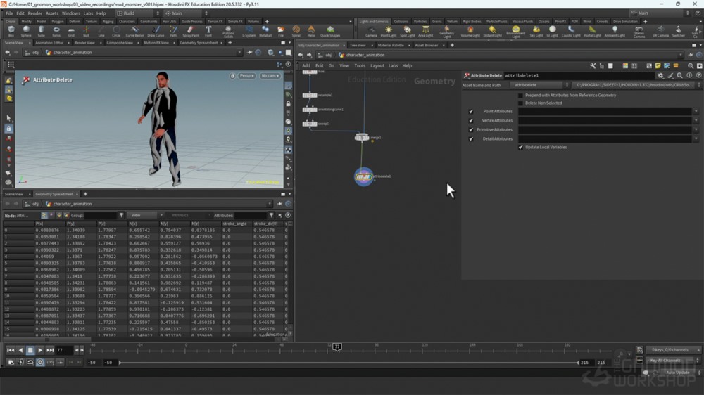 【中文字幕】Houdini中创造沼泽怪物教程 Creating a Swamp & Mud Monster in Houdini