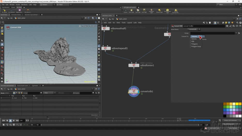 【中文字幕】Houdini中创造沼泽怪物教程 Creating a Swamp & Mud Monster in Houdini