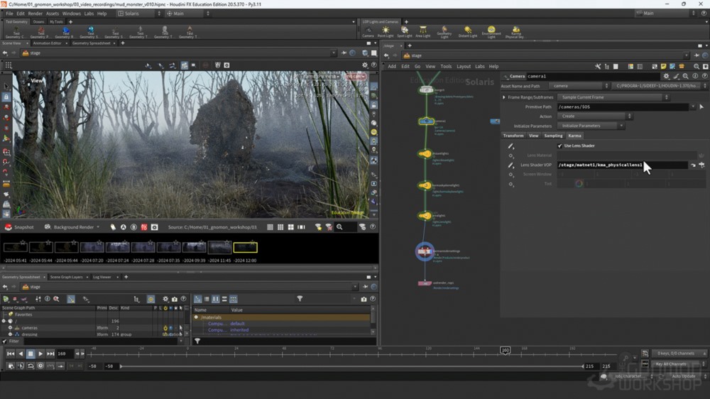 【中文字幕】Houdini中创造沼泽怪物教程 Creating a Swamp & Mud Monster in Houdini