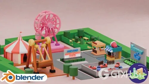 Blender 游乐园3D建模教程 Udemy - Blender Amusement Park