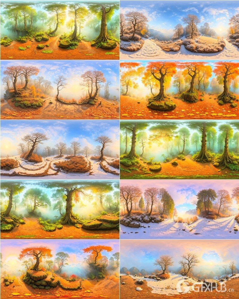 51个森林环境360°全景HDRI贴图 HDRI Next Level Forest Vol.2