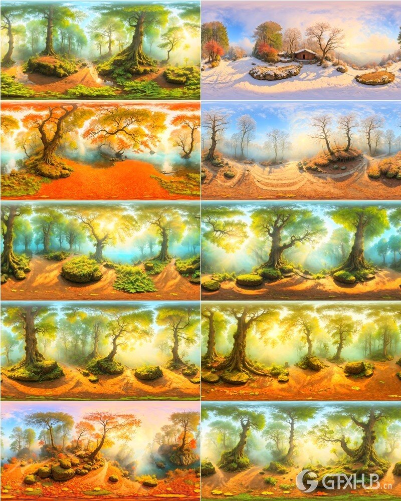 51个森林环境360°全景HDRI贴图 HDRI Next Level Forest Vol.2