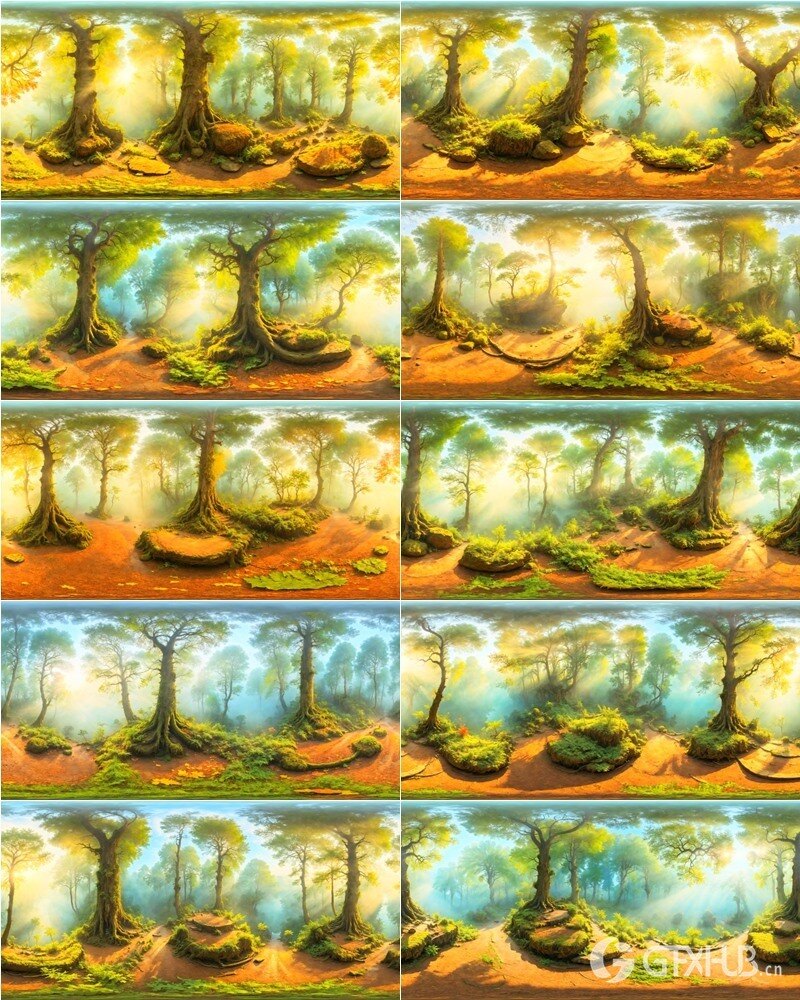 51个森林环境360°全景HDRI贴图 HDRI Next Level Forest Vol.2