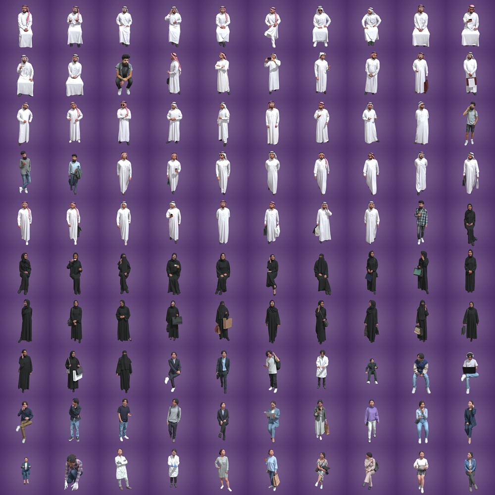 Humano 490个摆姿人物3D模型合集 Humano Collection of 490 Posed 3D Models