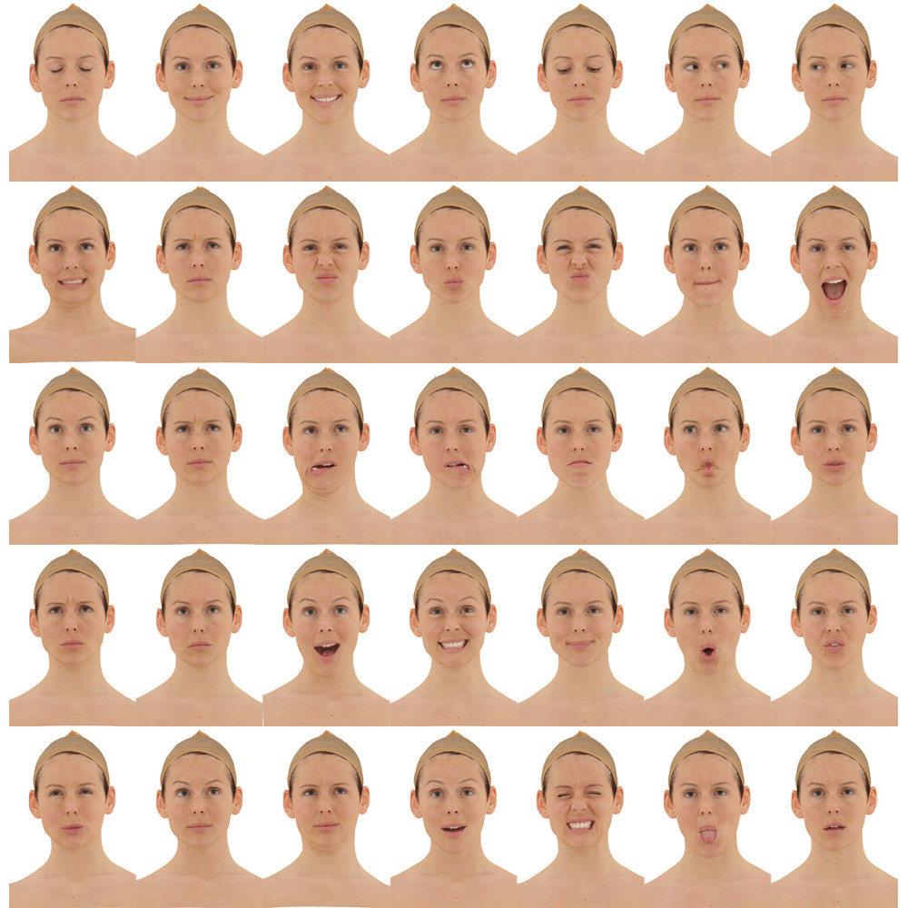 36组女性面部表情扫描3D模型 Female 04 Expression Bundle