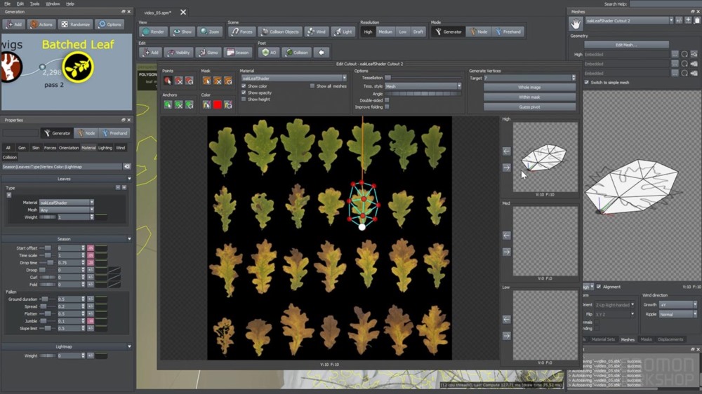 【中文字幕】使用 SpeedTree 创建高分辨率自定义树 Creating High-Resolution Custom Trees Using SpeedTree