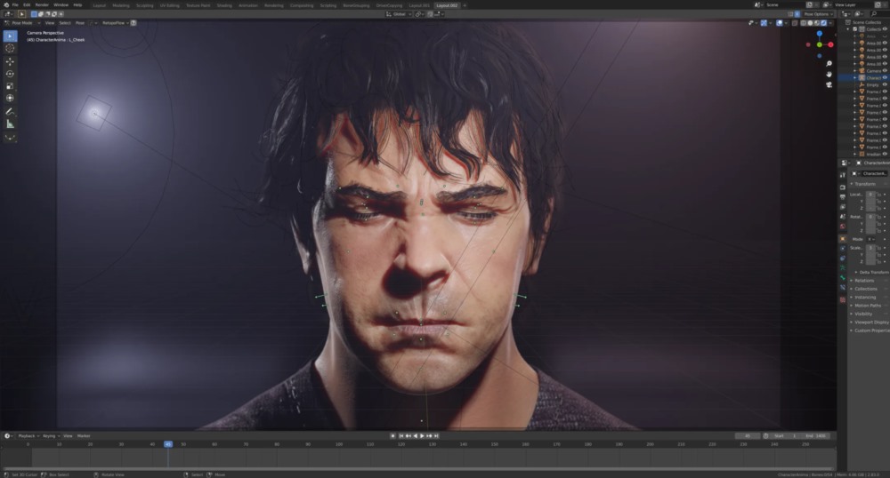 【中文字幕】Blender 脸部绑定教程 Face Rigging in Blender Tutorial