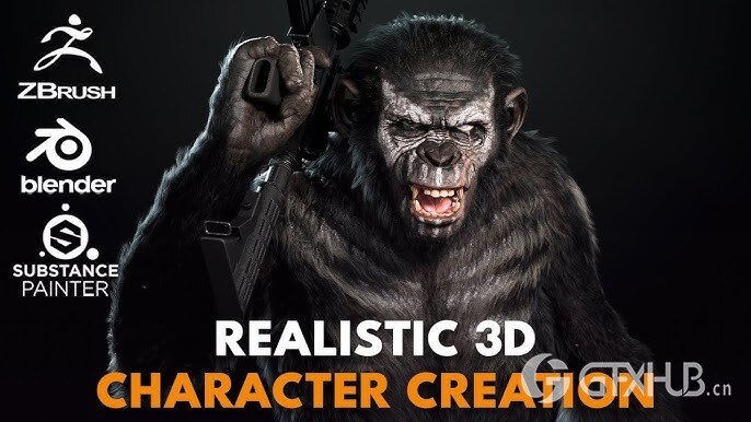 【中文字幕】Blender+ZBrush三维角色建模渲染教程 Realistic 3D Character Creation