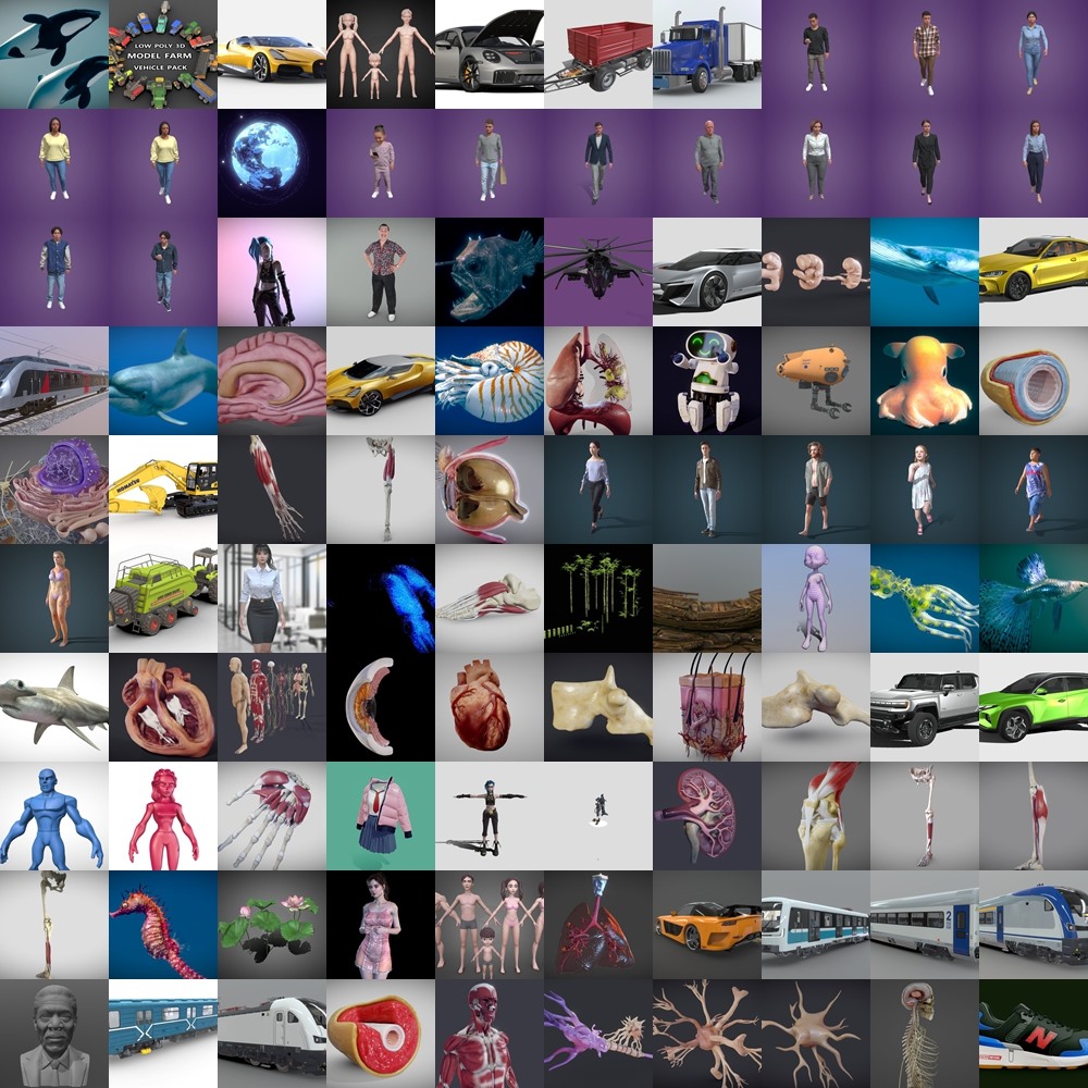 Sketchfab 140个3D模型合集2025年第1季 Sketchfab – 3D Model Pack 2025 Vol.1