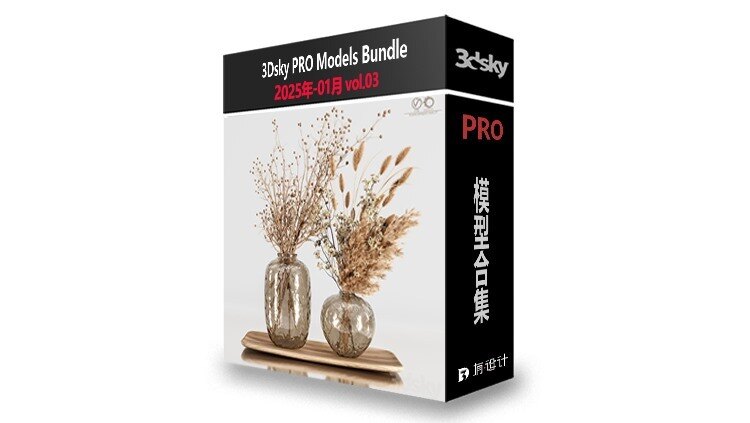 3DSky Pro 3D模型合辑2025年1月第3季 | 300套 | 16.5GB