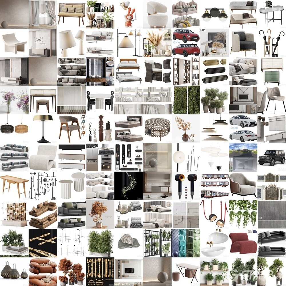 3DSky Pro 3D模型合辑2025年1月第3季 | 300套 | 16.5GB