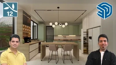 【中文字幕】SketchUp + Lumion厨房橱柜设计建模渲染教程