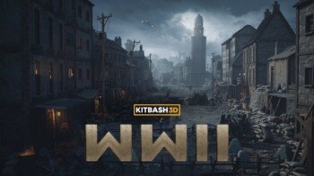 战争场景住宅楼狙击塔沙袋防御工事3D模型 Kitbash3D – World War 2（完整版）