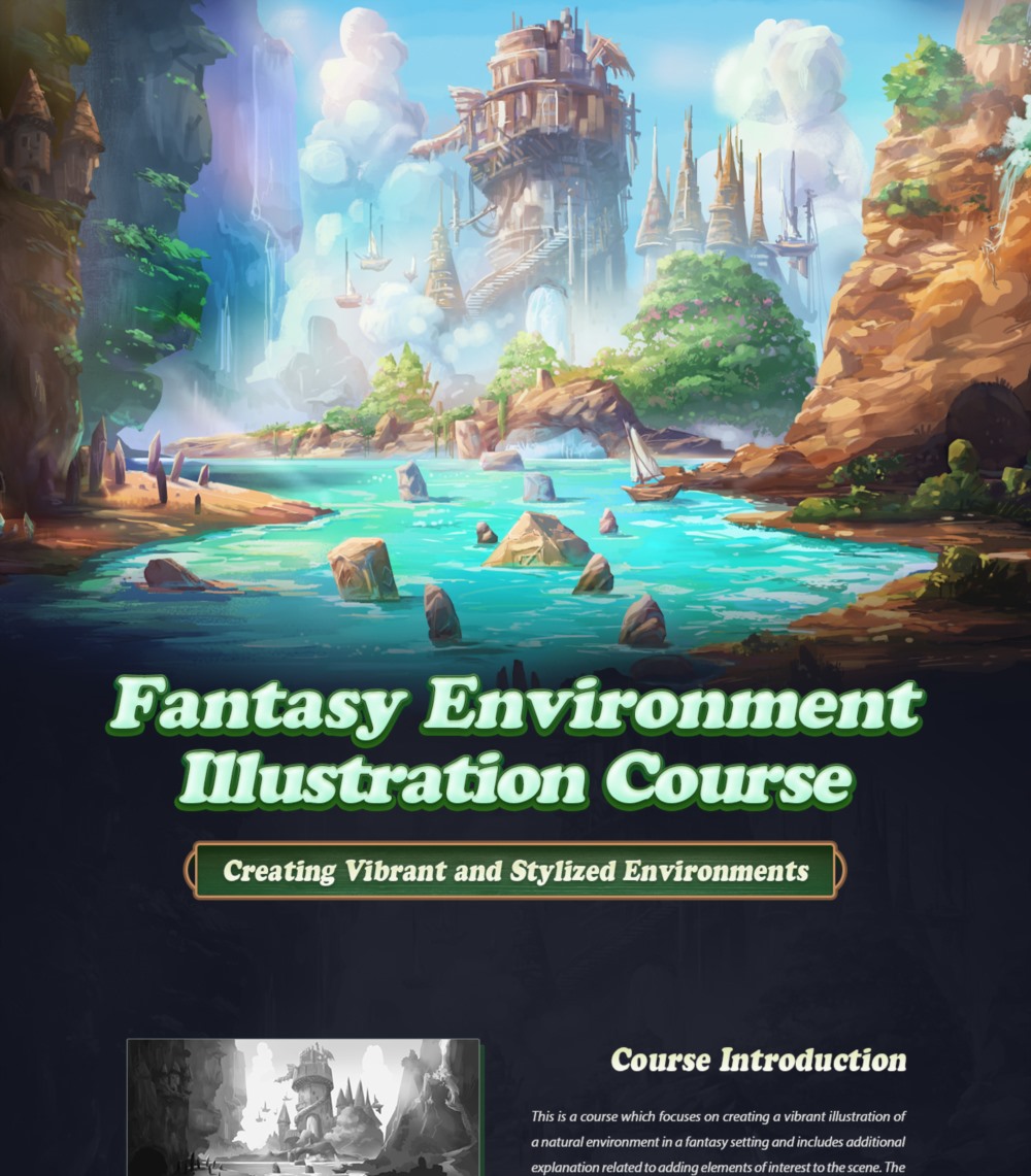 【中文字幕】幻想环境插画课程 Fantasy Environments Course