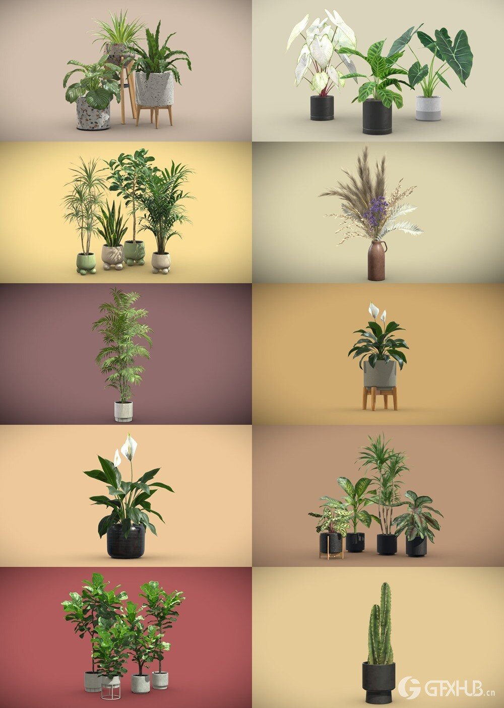 200+套室内盆栽椅子3D模型合集 Sketchfab - AllQuad 3D-Models Collection