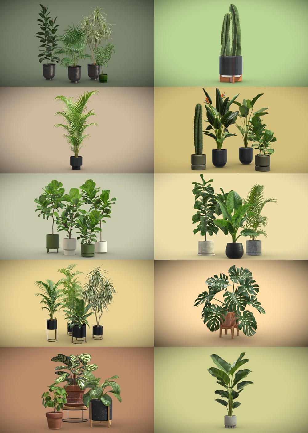 200+套室内盆栽椅子3D模型合集 Sketchfab - AllQuad 3D-Models Collection