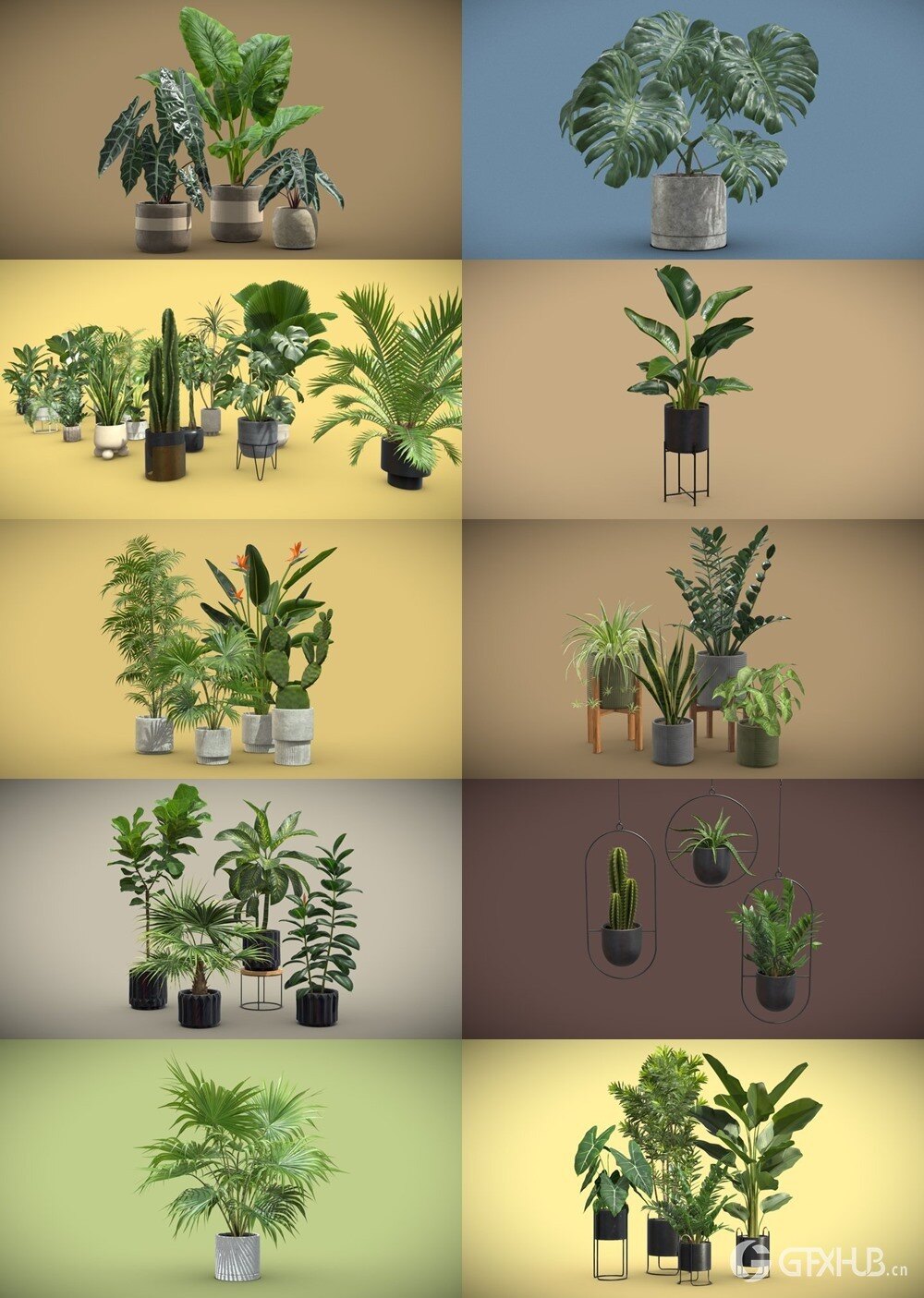 200+套室内盆栽椅子3D模型合集 Sketchfab - AllQuad 3D-Models Collection