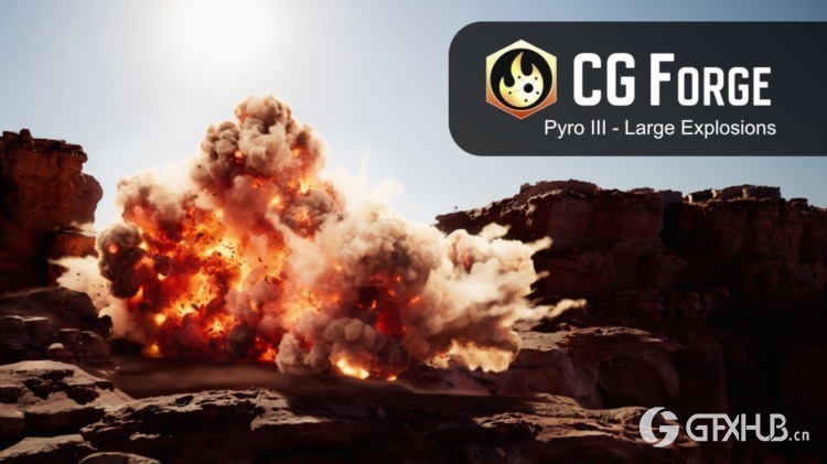 Houdini Pyro 大型爆炸火焰喷射器教程 CG Forge - Pyro III-Large Explosion
