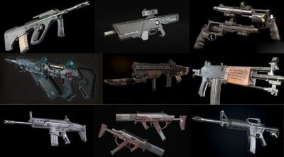 武器枪械游戏资产3D模型合集第5季 PBR Game Weapons Firearms 3D Models Vol.5