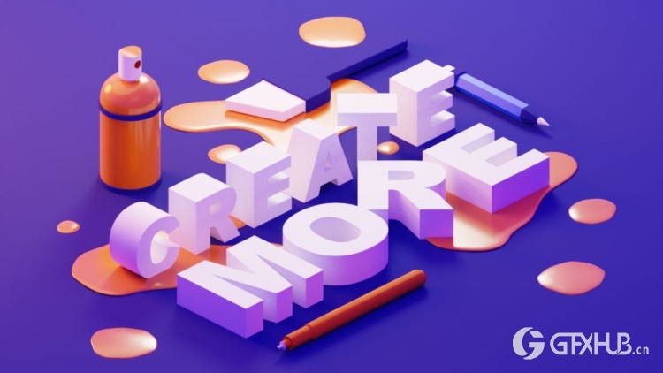 Blender中创建3D刻字教程 Polygon Runway - Create 3D Lettering in Blender