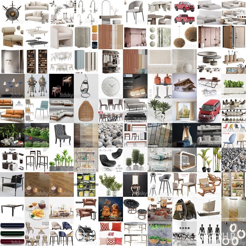 3DSky Pro 3D模型合辑2025年2月第3季 | 300套 | 17GB