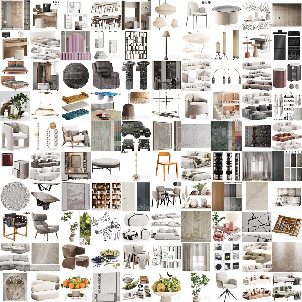 3DSky Pro 3D模型合辑2025年2月第3季 | 300套 | 17GB