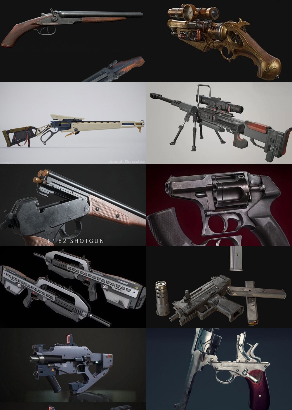 武器枪械游戏资产3D模型合集第6季 PBR Game Weapons Firearms 3D Models Vol.6