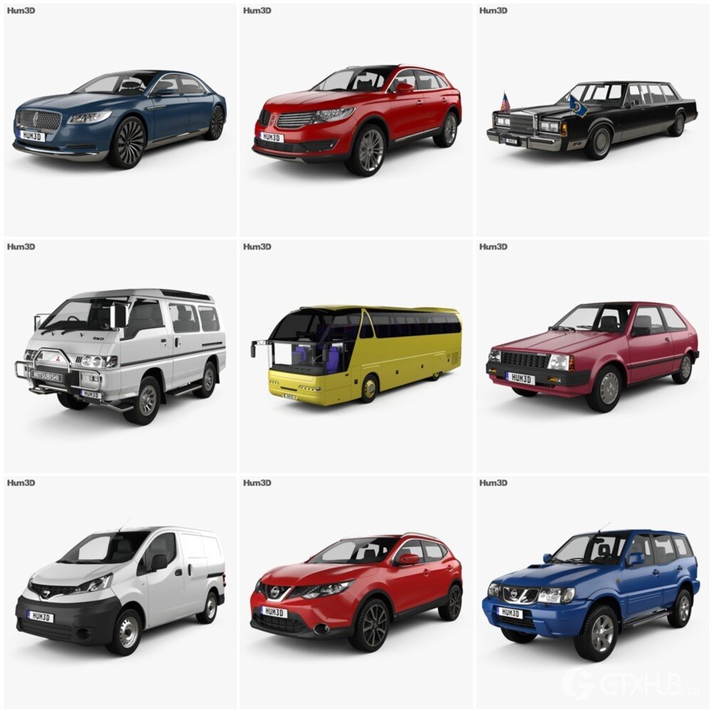 53套高品质汽车3D模型合集（格式：maxfbxobj）