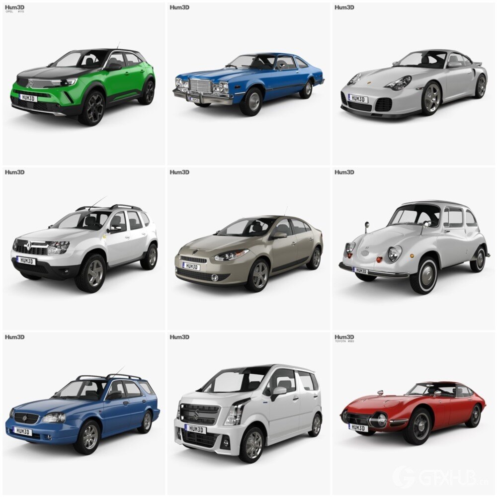 53套高品质汽车3D模型合集（格式：maxfbxobj）