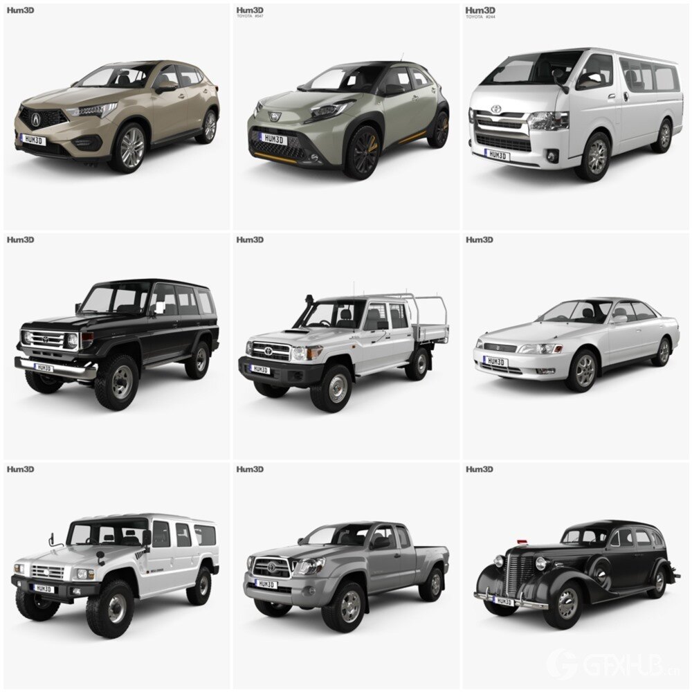 53套高品质汽车3D模型合集(格式:maxfbxobj)