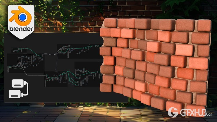 【中文字幕】Blender基础知识砖墙几何节点教程 Blender Basics Geometry Node Brick Walls Workshop