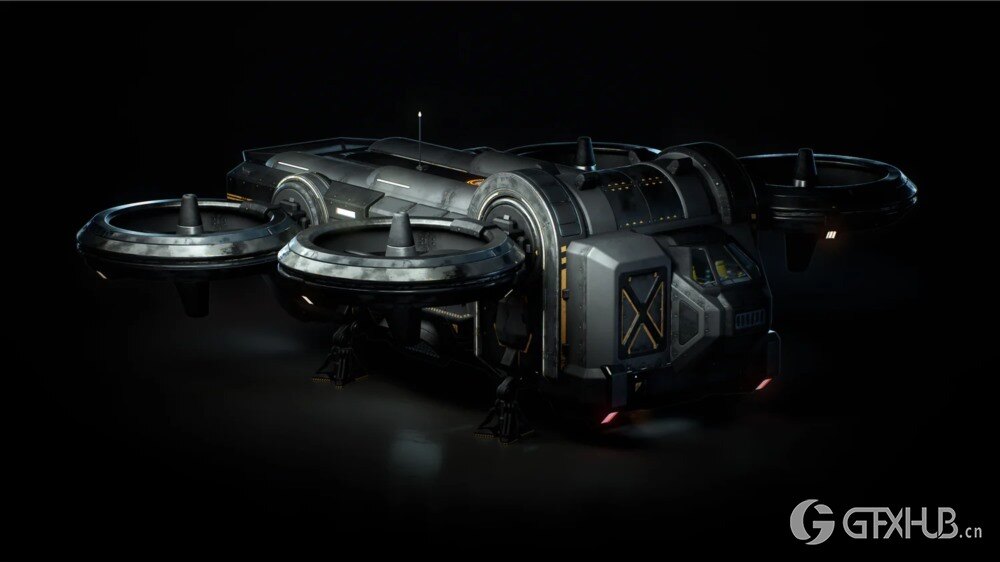 火炮机甲、运输机、机甲仓库、坦克机甲和骑兵机甲3D模型 Kitbash3D - Mech Wars