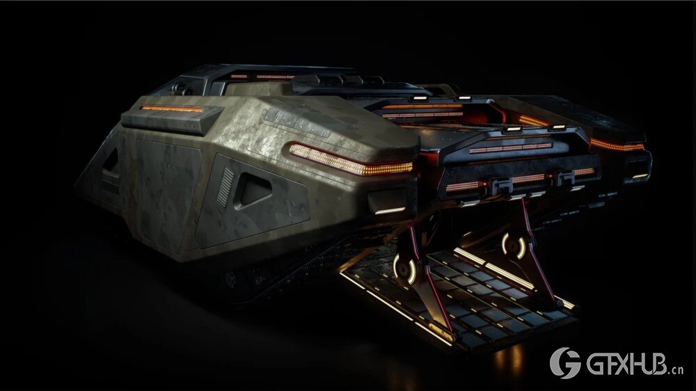 火炮机甲、运输机、机甲仓库、坦克机甲和骑兵机甲3D模型 Kitbash3D - Mech Wars