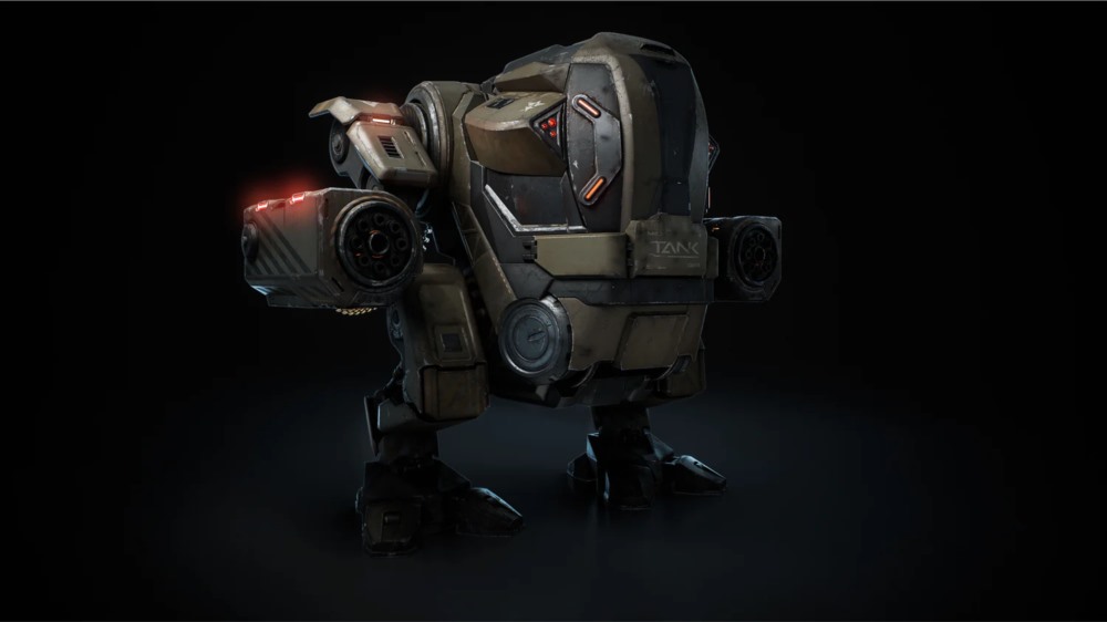 火炮机甲、运输机、机甲仓库、坦克机甲和骑兵机甲3D模型 Kitbash3D - Mech Wars