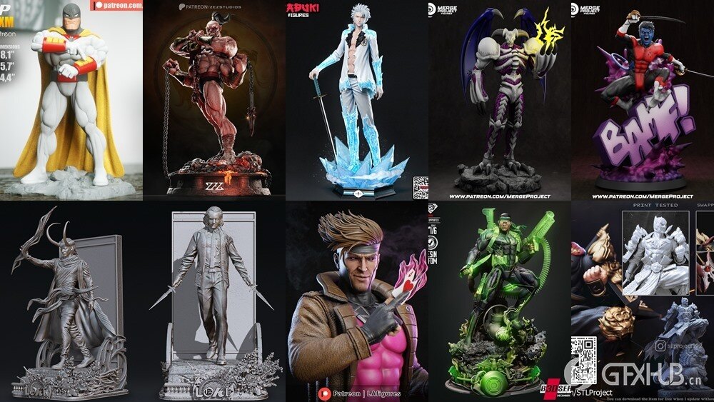 168组3D打印模型合辑2024年第1季 3D-Print Models Collection 2024 Vol.1