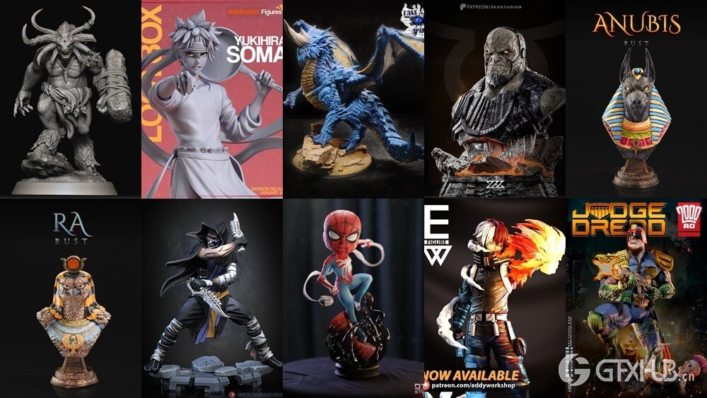 168组3D打印模型合辑2024年第1季 3D-Print Models Collection 2024 Vol.1