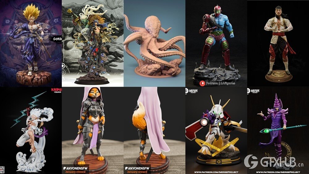 168组3D打印模型合辑2024年第1季 3D-Print Models Collection 2024 Vol.1