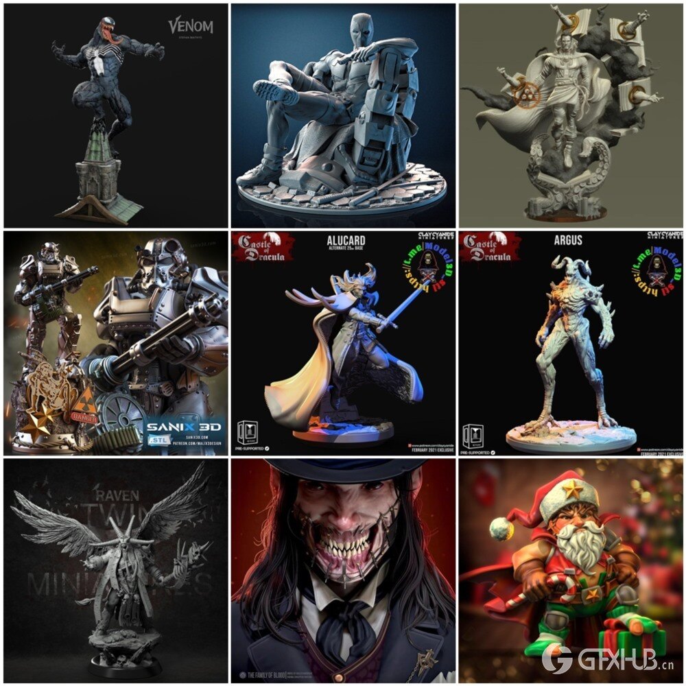 168组3D打印模型合辑2024年第1季 3D-Print Models Collection 2024 Vol.1
