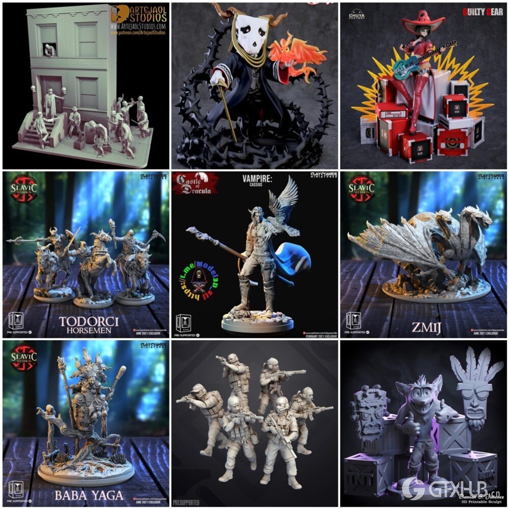 168组3D打印模型合辑2024年第1季 3D-Print Models Collection 2024 Vol.1