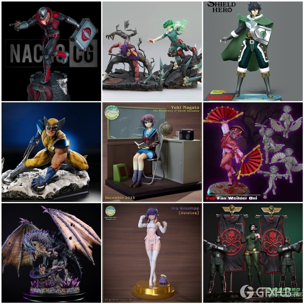 168组3D打印模型合辑2024年第1季 3D-Print Models Collection 2024 Vol.1