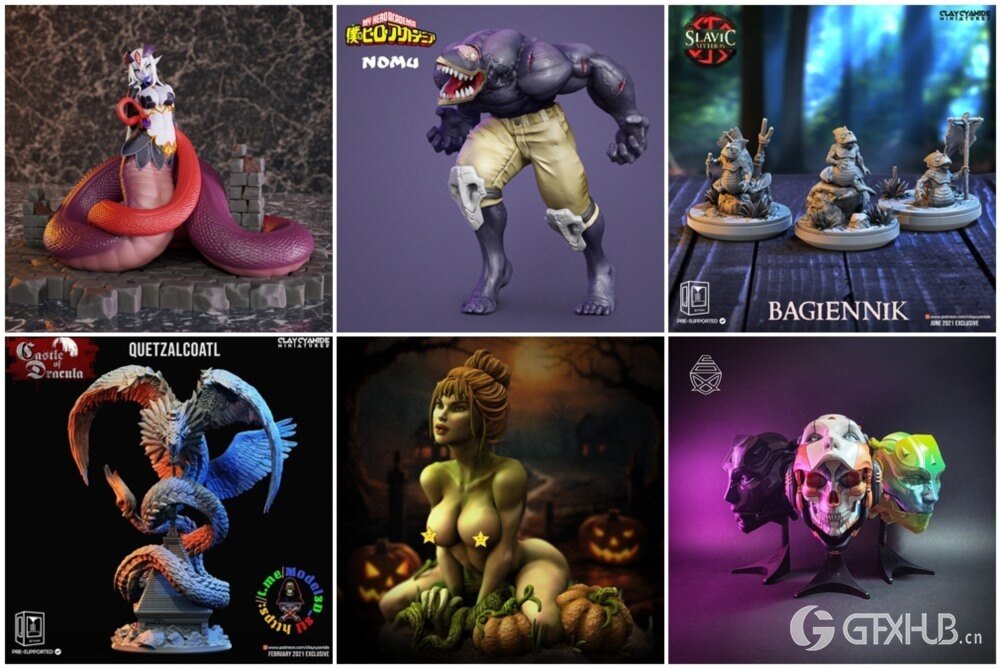 168组3D打印模型合辑2024年第1季 3D-Print Models Collection 2024 Vol.1