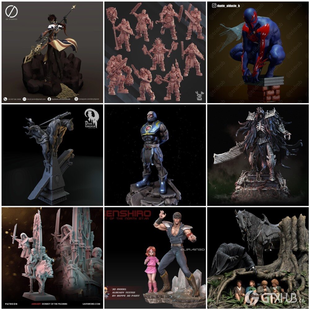 168组3D打印模型合辑2024年第1季 3D-Print Models Collection 2024 Vol.1