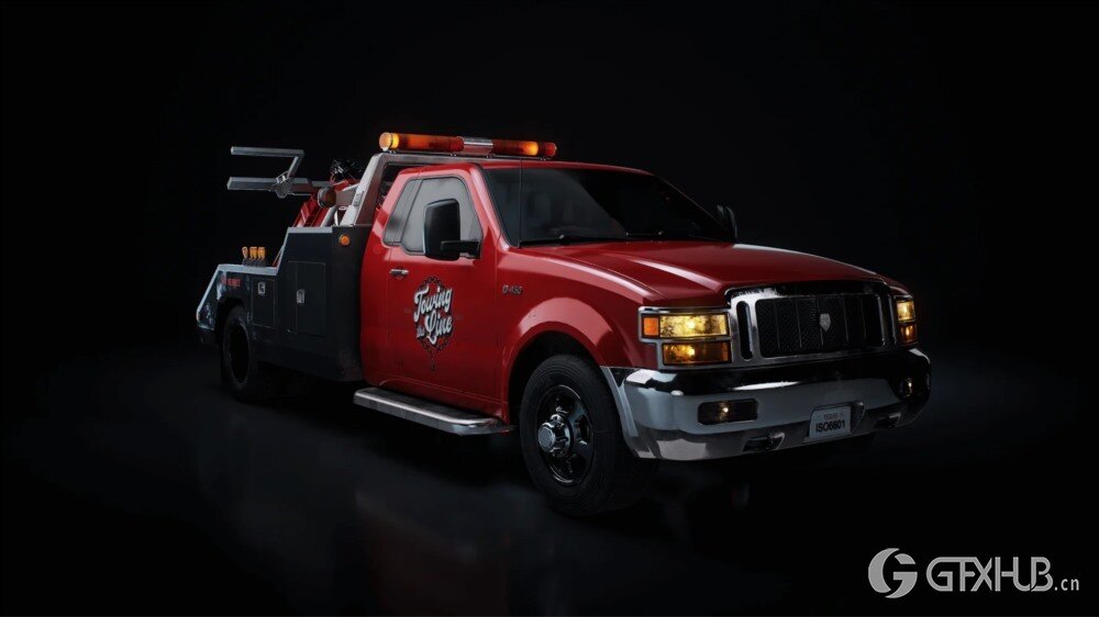 卡车货车邮递车拖车服务车3D模型 KitBash3D - City Cars Commercial