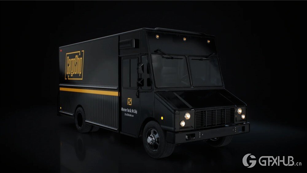 卡车货车邮递车拖车服务车3D模型 KitBash3D - City Cars Commercial