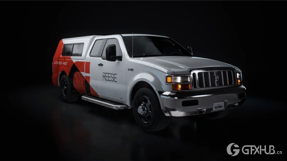 卡车货车邮递车拖车服务车3D模型 KitBash3D - City Cars Commercial