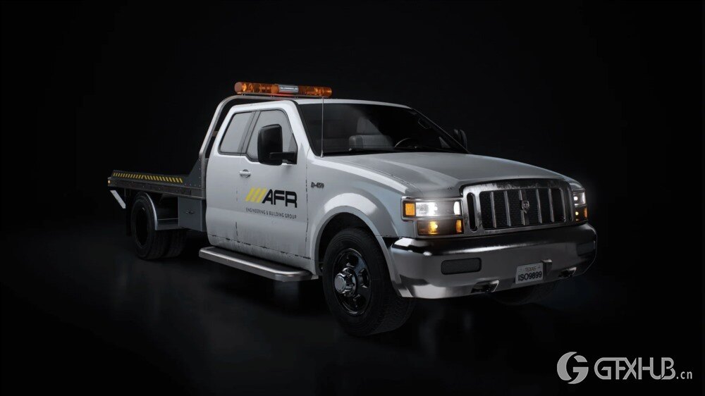 卡车货车邮递车拖车服务车3D模型 KitBash3D - City Cars Commercial